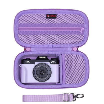 Picture of XANAD Digital Camera Case for Sony Alpha a6000 / a6300 / a6400 / a6500 / a6600/a6700/ Gavonde/Duluvulu 4K Vlogging Camera and Other Accessories, with Shoulder Strap (Purple)