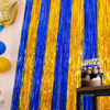 Picture of LOLStar 2 Pack Navy Blue and Gold Party Decorations, 3.3x6.6 ft Foil Fringe Curtains, Tinsel Backdrop, Graduation Photo Booth Prop Streamer Backdrop for Birthdays, Ramadan, Retirement, Graduations