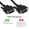 Picture of XANHAM 5 Feet(1.5 Meter) DB15 15 Pin Two Row Straight Through Serial Cable, Double Shielded(Metal Braiding&AL-foil), Female to Female, Black, SC910S07FF