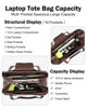 Picture of FADEON Large Laptop Tote Bag for Women Designer Leather Laptop Bag Fashion Travel Backpack Purse Shoulder Handbag Coffee Brown