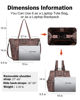 Picture of FADEON Large Laptop Tote Bag for Women Designer Leather Laptop Bag Fashion Travel Backpack Purse Shoulder Handbag Coffee Brown