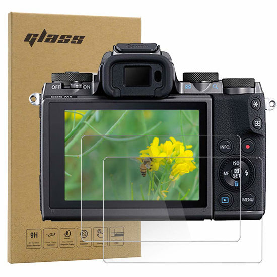 Picture of Macolink Screen Protector compatible with Canon EOS M3 M5 M10 / Panasonic Lumix DC-S1 S1R Anti-scratches 9H Tempered Glass Camera Protective Film (2 Pack)