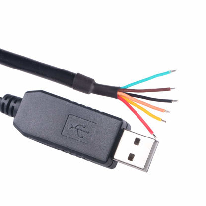 Picture of Green-utech USB TTL 5v UART Level Serial Adapter Converter Cable 6 Wires End USB-TTL-5V-WE for Windows,Linux and Mac OS (5.0V, 6P)