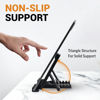 Picture of Multi-Angle iPad Stand for Desk, Portable Tablet Holder with Non-Slip Base, Travel Tablet Stand Compatible with iPad, iPhone, Samsung Galaxy, & Amazon Kindle Ebook Tablets, Black