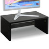 Picture of TEAMIX 14.2 inch Monitor Stand Riser, Wood Monitor Riser with Storage for Desk Small Monitor Stand TV/Screen/PC/Laptop Riser Computer Stand Desktop Shelf (Black-Higher)