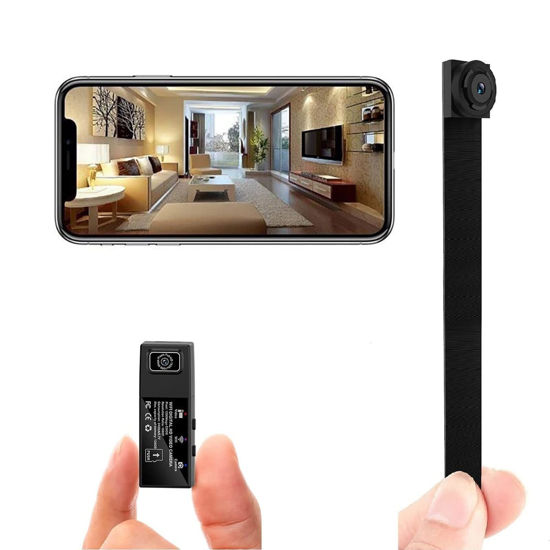 Picture of Boveila Mini Spy Camera,1080P WiFi, Portable Wireless Security Cameras Video Recorder IP Cameras Nanny Cam with DIY Extended Lens/Motion Detection for Indoor Outdoor Monitoring