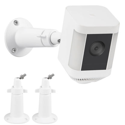 Picture of Adjustable Wall Mount for Ring Spotlight Cam Plus/Pro (Battery), 360°Degree Adjustable and Easy-to-Install Mounting Bracket for Your Security Camera, 2 Pack