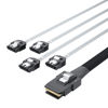 Picture of 10Gtek Internal Mini SAS to SATA Cable, SFF-8087 Male to 4X SATA 7pin Female Fan-Out Forward Breakout Cable, 0.8-m (2.6ft)
