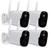 Picture of 4PC Security Cameras Wireless Outdoor, 2K Battery Powered Security Camera for Home, WiFi Camera Surveillance Indoor System with Color Night Vision, IP66, 2-Way Audio, AI Motion Detection, Works/Alexa