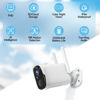 Picture of 4PC Security Cameras Wireless Outdoor, 2K Battery Powered Security Camera for Home, WiFi Camera Surveillance Indoor System with Color Night Vision, IP66, 2-Way Audio, AI Motion Detection, Works/Alexa