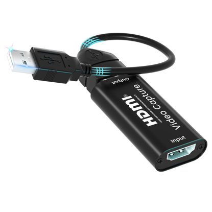 Picture of 4K HDMI Video Capture Card 1080P HDMI to USB Adapter Game Audio Recorder for Streaming, Live Broadcasting, Video Recording, Teaching, Gaming