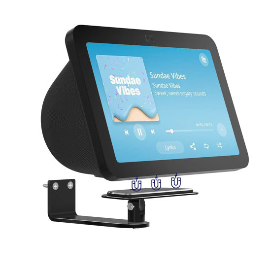 Picture of WAWXH1314 Wall Mount for Show 8 3rd Gen, Adjustable Show 8 3rd Wall Mount, Easy Installation Show 8 3rd 2023 Wall Mount Bracket, Magnetic Wall Mount Bracket for Show 8 3rd Generation (Black)