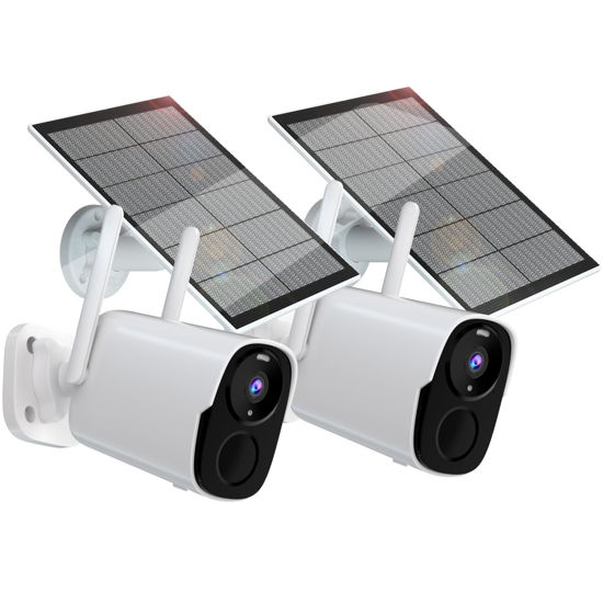 Picture of Rraycom Solar Camera Security Outdoor, Solar Powered WiFi System Surveillance Camera with 2K Color Night Vision, 2 Way Talk, Spotlight & Siren, Compatible with Alexa