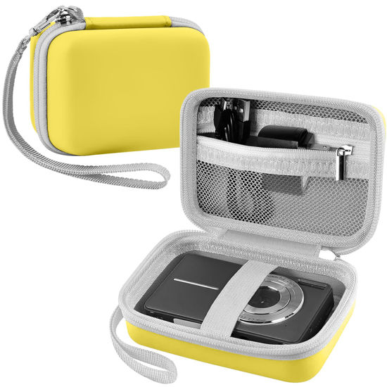 Picture of Leayjeen Digital Camera Case Compatible with Lecran/CAMKORY/IWEUKJLO/VAHOIALD/uikicon/jckduhan/akjjhfue FHD 1080P 44MP Point Digital Camera,Compact Digital Camera for Teens and Kids-Yellow(Case Only)