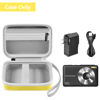 Picture of Leayjeen Digital Camera Case Compatible with Lecran/CAMKORY/IWEUKJLO/VAHOIALD/uikicon/jckduhan/akjjhfue FHD 1080P 44MP Point Digital Camera,Compact Digital Camera for Teens and Kids-Yellow(Case Only)