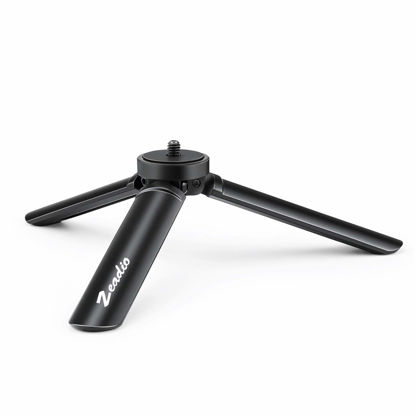 Picture of Zeadio Metal Mini Tripod, Max Load 20kg/44lb, Desktop Tabletop Stand Tripod, Fits for Smooth 4, Crane Plus, Crane 2, Osmo Mobile, Ronin-S, Vimble 2, Gimbal Handle Grip Stabilizer and All Cameras