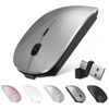 Picture of Bluetooth Wireless Mouse for MacBook Air Mac Pro Laptop Computer iPad Pad PC Optical Rechargeable Silent Mouse with Dual Mode Switch Mouse Bluetooth 5.2/3.0 and 2.4GHz USB Type-C Receiver (Gray)