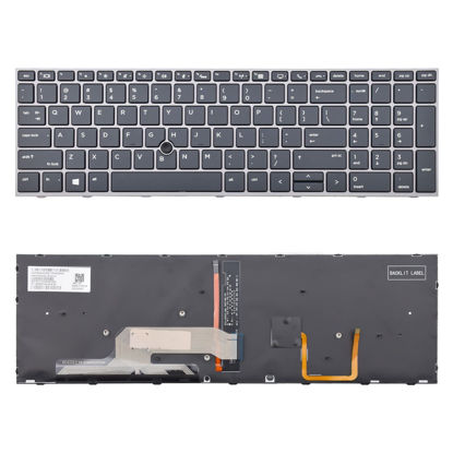 Picture of SUNMALL Replacement Keyboard with Backlit Compatible with HP ZBOOK 15 G5, 15 G6, ZBOOK 17 G5, 17 G6 (Doe Not Fit for Zbook 15U G5 Series) L12765-001 L28407-001 L29635-001