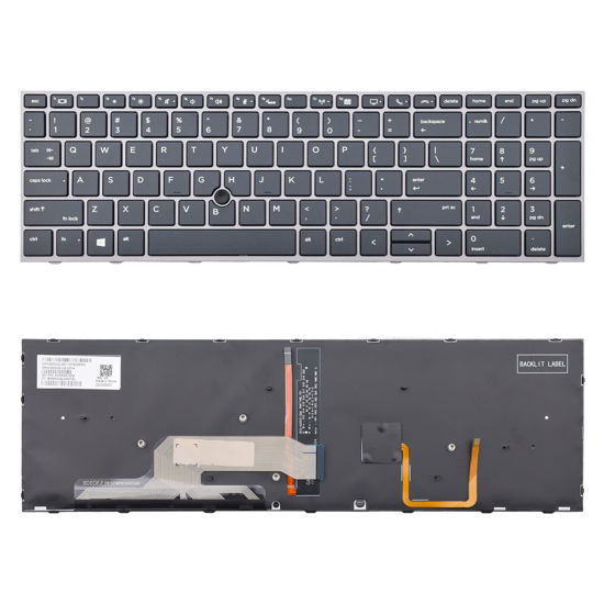 Picture of SUNMALL Replacement Keyboard with Backlit Compatible with HP ZBOOK 15 G5, 15 G6, ZBOOK 17 G5, 17 G6 (Doe Not Fit for Zbook 15U G5 Series) L12765-001 L28407-001 L29635-001