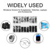 Picture of Yenblow 500 Pcs Tiny Micro Replacement Repairs Screws, Black M1.2/M1.4/M2.0 Laptop Computer Screws Assortment Kit, for Glasses, Watches Hard Drive SSD Repair Screws, with Screwdriver, Tweezers