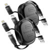 Picture of Multi Charging Cable, 2Pack 5 in 1 Retractable Lightning Chrger Cable 60W Fast Charging & Data Sync, Retractable Charging Cord Multi Car Charger for iPhone 16/15/14/13 iPads Samsung S24 S23 Tablets