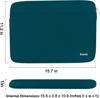 Picture of Laptop Sleeve Case 15.6 inch, Laptop Sleeve Shockproof Protective Notebook Bag with Accessory Pocket, Briefcase Carrying Laptop Sleeve for 15.6" HP, ASUS, Dell, Lenovo, Acer -Cyan Color
