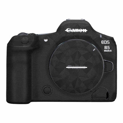 Picture of Mebont Anti-Scratch Camera Cover Skin Sticker for Canon EOS R5 Mark II Camera Body Protector Film Anti-Wear Lens Hood Skin Protective Decoration(Triangle Black)