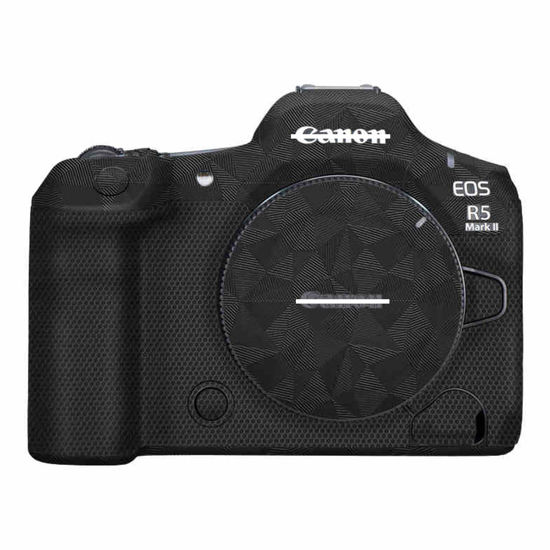 Picture of Mebont Anti-Scratch Camera Cover Skin Sticker for Canon EOS R5 Mark II Camera Body Protector Film Anti-Wear Lens Hood Skin Protective Decoration(Triangle Black)