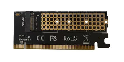 Picture of Valuegist PCIe Adapter for M.2 NVMe Mkey, PCI-e 4.0 X4 Card Supports NGFF M2 M-Key SSD of Length 2280,2260,2242,2230, PCIe NVMe Adapter