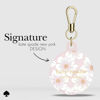 Picture of kate spade new york AirTag Holder with Gold Ring Clip - Protective Case for Apple AirTag - Hollyhock Cream