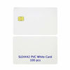 Picture of Gialer 100 Pack ISO PVC Card with SLE4442 Chip Blank Smart intelligent Card Contact IC Card Safe White Key Card for Access Control No Printing