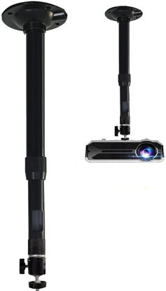 Picture of 2-Be-Best Projector Mount 16-25.6in Adjustable Projector Ceiling Mount Compatible with AuKing HAPPRUN HOMPOW Vankyo Groview TMY ClokoWe Magcubic Projectors Black.