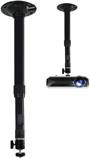 Picture of 2-Be-Best Projector Mount 16-25.6in Adjustable Projector Ceiling Mount Compatible with AuKing HAPPRUN HOMPOW Vankyo Groview TMY ClokoWe Magcubic Projectors Black.
