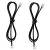 Picture of LanSenSu RJ12 Cable Phone Cord RJ12 6P6C Male to Male Straight Wired for Both Data and Voice Use - 2Pack (Black, 3.3FT)