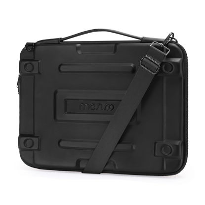 Picture of MOSISO Hard Shell Laptop Case Sleeve, 15.6 inch Computer Bag Compatible with MacBook, HP, Dell, Lenovo, Asus, Notebook, 16 inch Abstract Geometric Waterproof Carrying Case Bag with Strap, Black