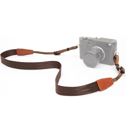 Picture of CANPIX Camera Neck Strap for Women Men, Soft and Flexible Nylon Camera Belt, Comfortable Camera Shoulder Strap compatible with Canon, Nikon, Sony, Fujifilm, Olympus, Leica Mirrorless Cameras - Brown