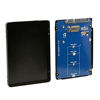 Picture of NFHK B+M Key Socket 2 M.2 NGFF (SATA) SSD to 2.5 SATA Adapter Card Adapter with Black Metal Case