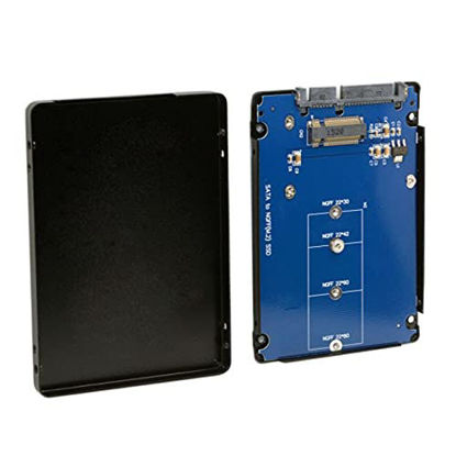 Picture of NFHK B+M Key Socket 2 M.2 NGFF (SATA) SSD to 2.5 SATA Adapter Card Adapter with Black Metal Case