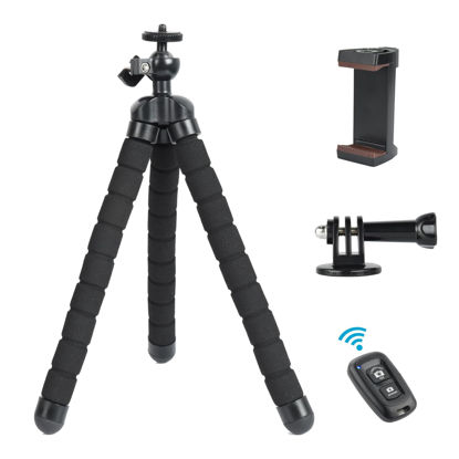 Picture of UTEBIT Flexible Phone Tripod with Phone Holder,Mini Tripod 360°rotatable,Camera Tripod Compatible for Go Pro/Video Recording/Vlogging/Travel Photography
