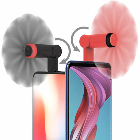 Picture of Type C Mini Fan(2 pack), 180 Rotating Portable USB-C Cool Cooler Mobile Phone Fan Compatible with Pixel 3/ 3XL/ 2XL/ HTC/Huawei/LeEco/Samsung/Essential PH-1 and More