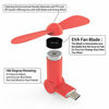 Picture of Type C Mini Fan(2 pack), 180 Rotating Portable USB-C Cool Cooler Mobile Phone Fan Compatible with Pixel 3/ 3XL/ 2XL/ HTC/Huawei/LeEco/Samsung/Essential PH-1 and More
