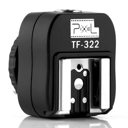 Picture of PIXEL Flash Hot Shoe for Nikon, TF-322 Flash Hot Shoe Sync Adapter with Extra PC Sync Port Dedicated for Nikon DSLR Shoe Mount Camera & Flashgun