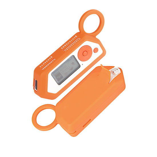 Picture of Healvaluefit Silicone Protective Case for Flipper Zero with Carrying Ring, Soft Protector Case Cover for Flipper Zero, Great for Hackers - Orange