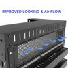 Picture of Jingchengmei 2U Perforated Blank Panel - Steel Rack Mount 1U Spacer Panel for 19-Inch Network Cabinet or Server Rack Enclosure Black