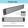 Picture of Jingchengmei 2U Perforated Blank Panel - Steel Rack Mount 1U Spacer Panel for 19-Inch Network Cabinet or Server Rack Enclosure Black