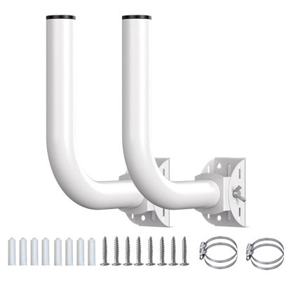 Picture of Universal Wireless Bridge Bracket Mount, Outdoor Wireless Bridge Bracket Mount, Pole Mount for Point-to-Point AP Access, Adjustable Bracket for Wall, Eave or Roof Mounting(2 Pack)