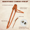 Picture of 4J LEDR Leather Camera Strap for One Camera,Leather Camera Strap Professional Single Leather Harness Shoulder Strap,Single Camera Strap for Photographers,Leather Strap for DSLR/SLR Quick Release Tan