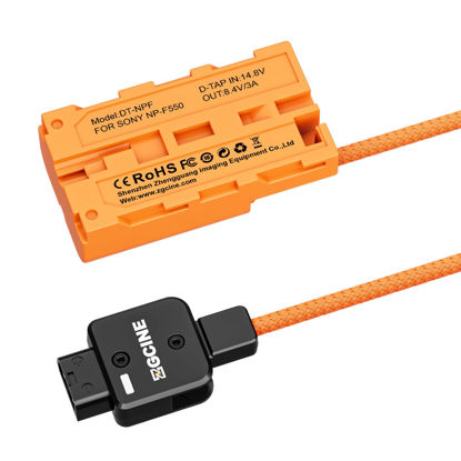 Picture of Rotatable D-Tap Power Cable to NP-F550 Dummy Battery Compatible for Sony NP-F550/770/570 NP-F970 Power LED Light Feelworld Atomos Ninja|Shinobi Monitor for V Mount Battery