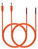 Picture of Tonton 16AWG DC5521 Power Pigtails Cable, 1M 3.3FT, Pure Copper, Orange, 5.5MM x 2.1MM Male Plug to Bare Wire, Barrel Connector Pigtail for CCTV Security Camera, DVR, LED Strip Lights - 2 Pack (M)