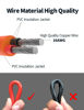 Picture of Tonton 16AWG DC5521 Power Pigtails Cable, 1M 3.3FT, Pure Copper, Orange, 5.5MM x 2.1MM Male Plug to Bare Wire, Barrel Connector Pigtail for CCTV Security Camera, DVR, LED Strip Lights - 2 Pack (M)